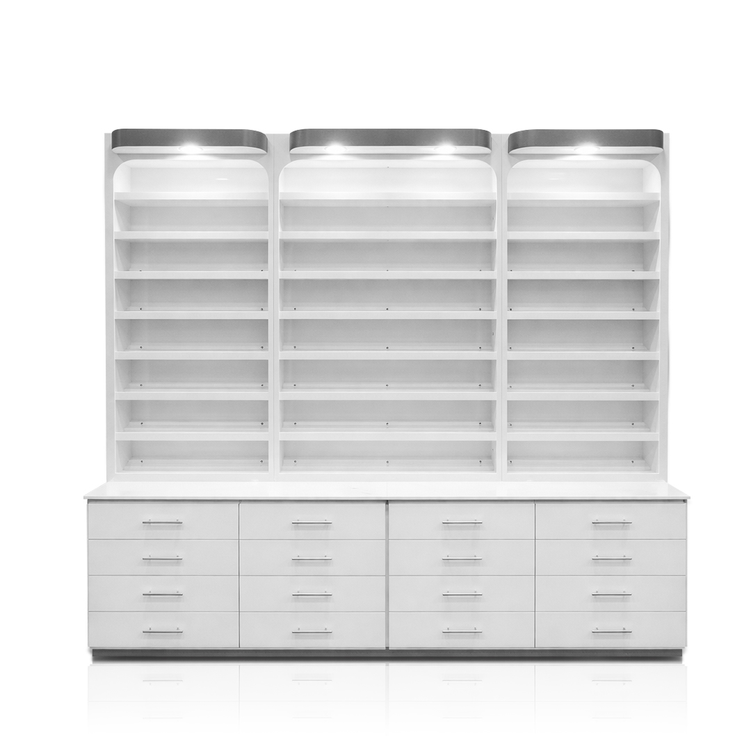 Cabinet 90 inch - White and Grey