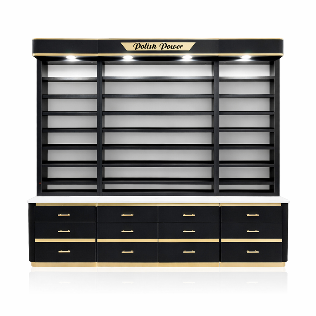 Cabinet 90 inch - Black and Gold